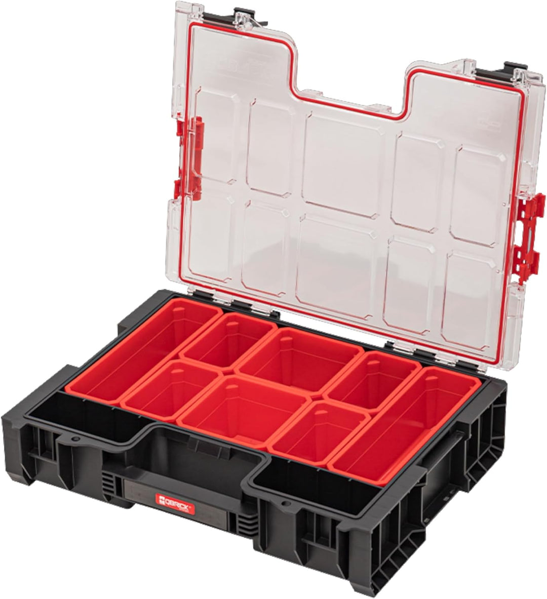 QBRICK Sortimentskasten Kleinteilemagazin – 450 x 360 x 110 mm – Premium Sortierkasten Wekzeugbox mi