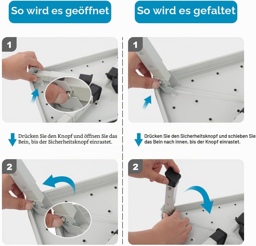 3-stufig höhenverstellbarer klappbarer Tritthocker, rutschfeste Plattform, Gummifüsse, tragbare eins