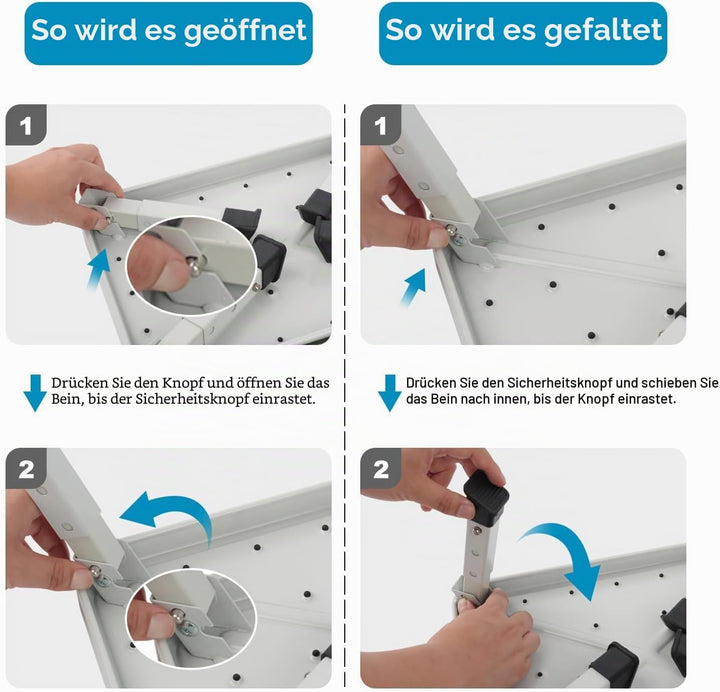 3-stufig höhenverstellbarer klappbarer Tritthocker, rutschfeste Plattform, Gummifüsse, tragbare eins