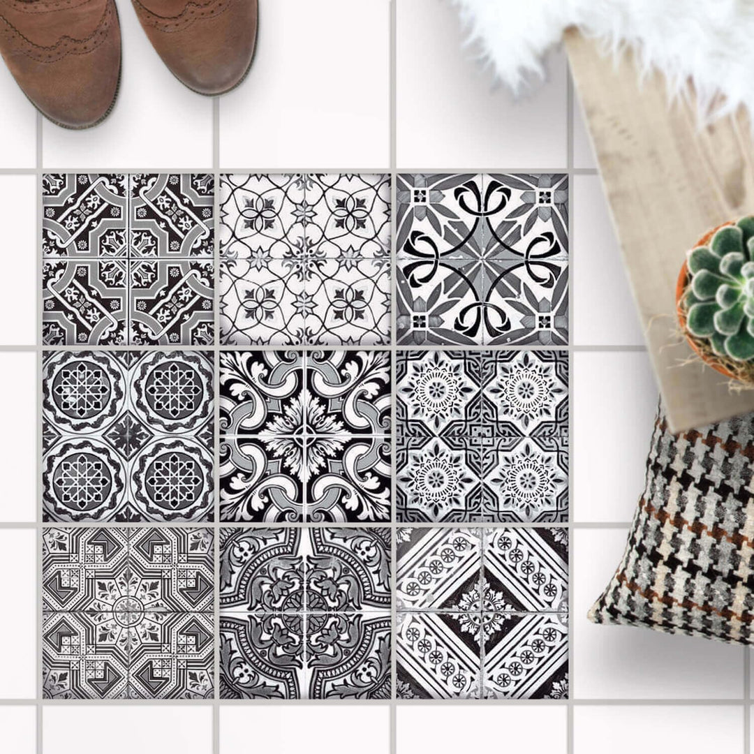 Selbstklebende - [ Bodenfliese - Fliesen für Boden ] - Aufkleber Folie Sticker für Boden-Fliesen - K