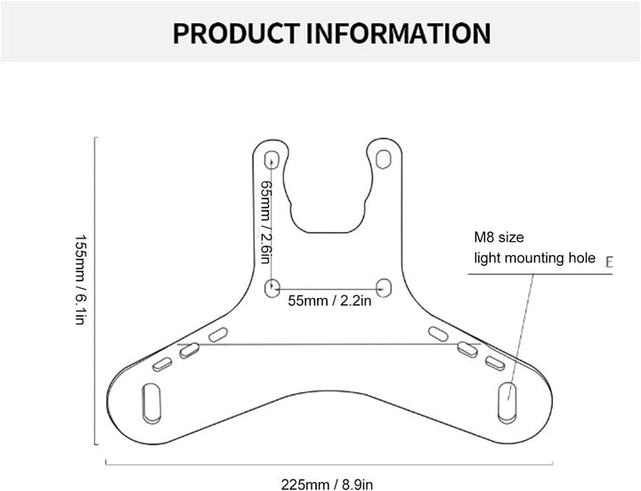 Yctze Motorrad Nebelscheinwerfer Halterung Aluminium Zusatz D 700 Nebelscheinwerfer Halter Motorrad