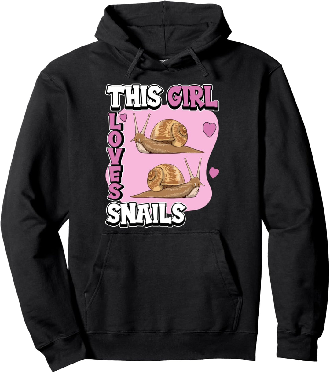 Mädchen This Girl Loves Snails Schnecke Pullover Hoodie