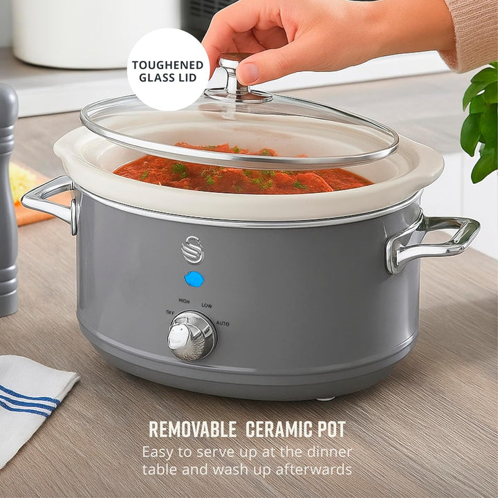 Swan 3,5l Retro Kocher, grau