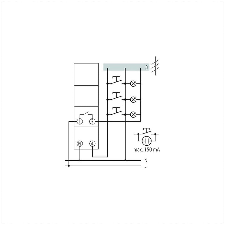Theben 0060003 ELPA 6 Plus - Elektronischer Treppenlicht-Zeitschalter, Zeitschaltuhr, Schaltuhr, opt