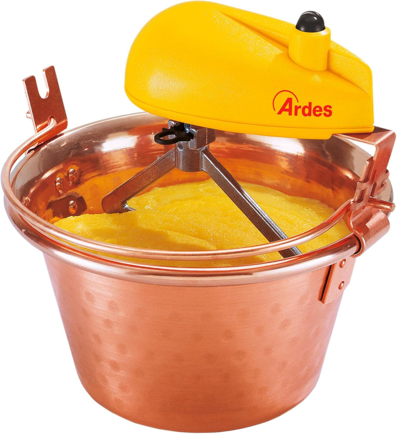 Ardes, Kupfertopf, Durchmesser 24 cm, Marmeladen-Polenta-Mixer, mit Elektromotor, Bajonettverschluss