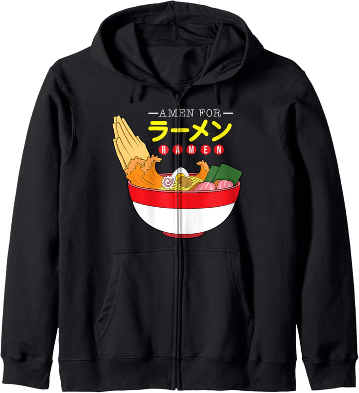 Amen For Ramen Soup Japanese Art Anime Manga Kapuzenjacke