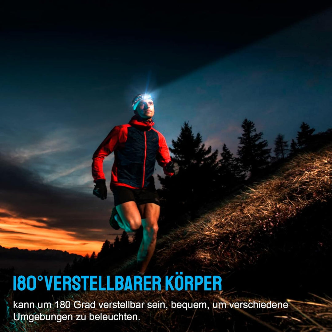 TrustFire Stirnlampe, Stirnlampe LED wiederaufladbar Kopflampe 1000 Lumen MC12 LED Stirnlampe Magnet