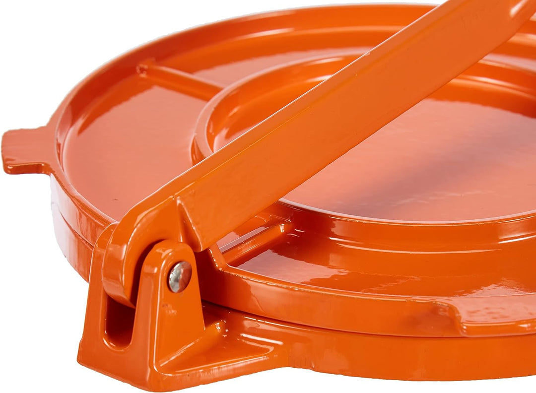 Ibili 799820 Tortillapresse 20 cm aus Aluminium, orange