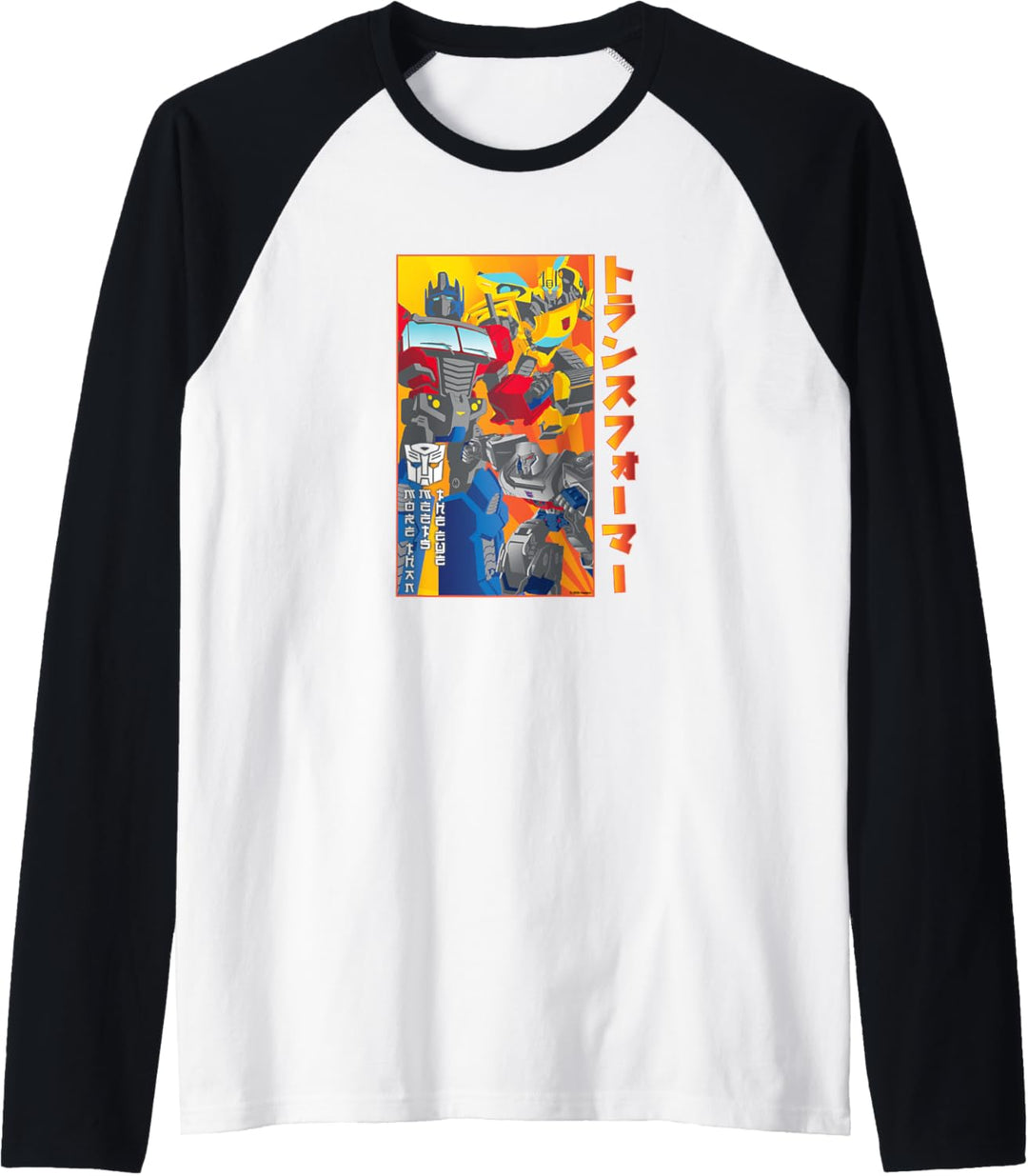 Transformers Vintage Retro Autobots Kanji Group Shot Poster Raglan