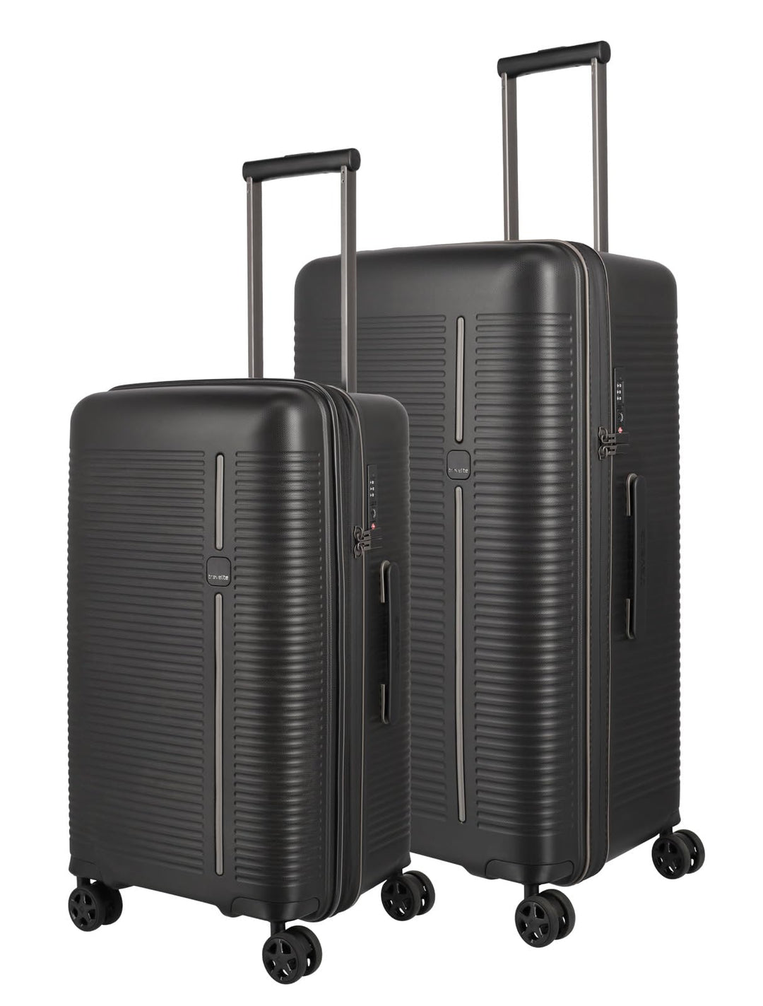 Travelite 4-Rad Koffer Set 2 teilig Grössen L/M, Gepäck Serie Roomer: Hartschalen Trolleys mit TSA K