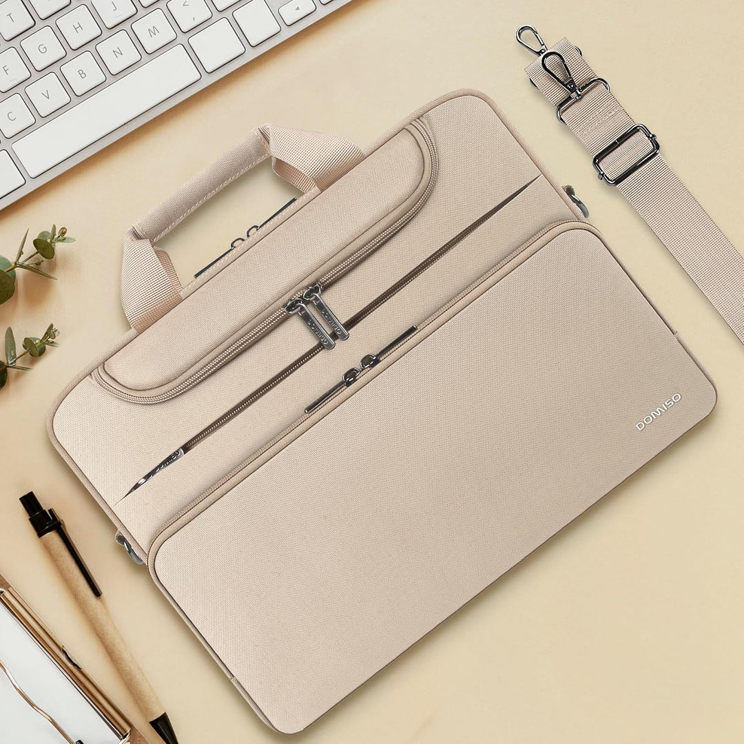 DOMISO Laptoptasche 15-15,6 Zoll Wasserdicht Laptop Tasche Aktentasche Schultertasche Notebooktasche