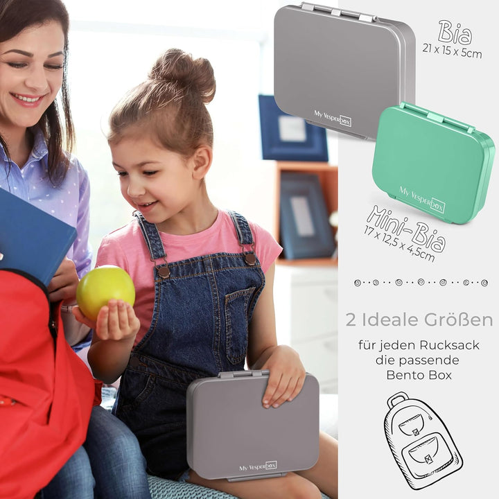 My Vesperbox – Bia - Bento Box Kinder - NEU - VERSTÄRKTE VERSCHLÜSSE - Auslaufsicher & BPA Frei - ex