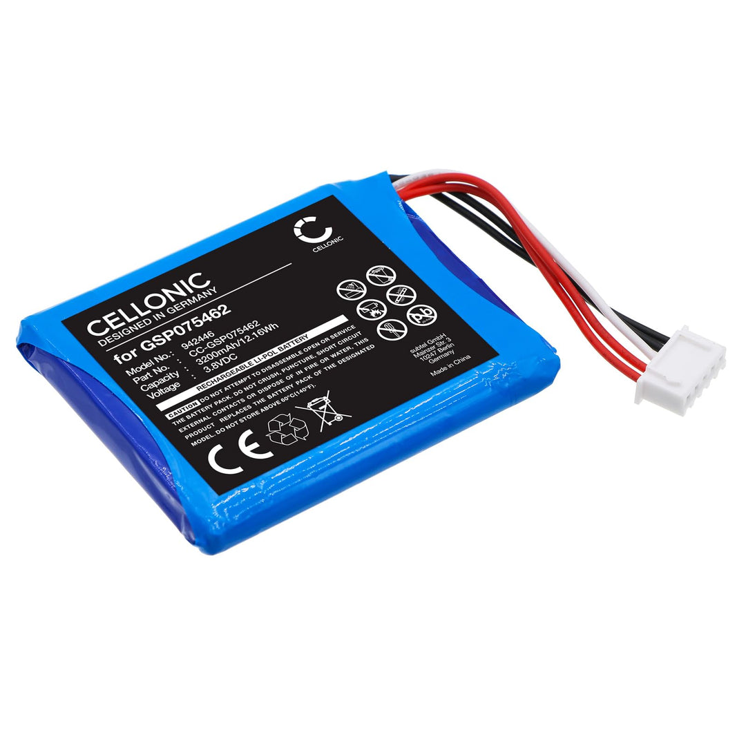 CELLONIC, Lautsprecherakku kompatibel mit Harman Kardon Traveler (3200mAh, 3.8V) Ersatzakku GSP07546