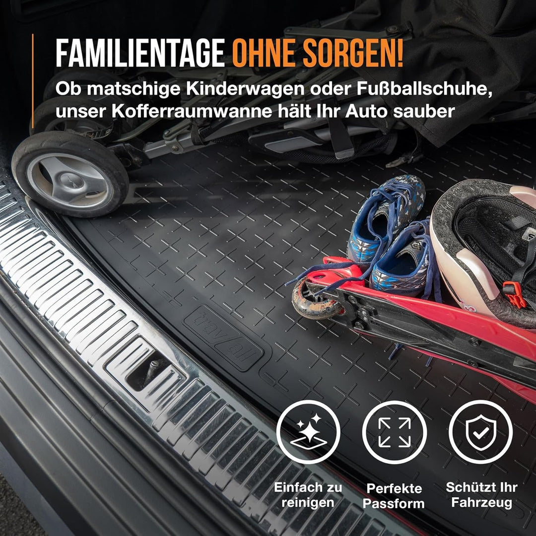 Travall CargoMat Liner Kofferraumwanne Kompatibel Mit Mitsubishi Outlander (Ab 2012) Phev (Ab 2014)