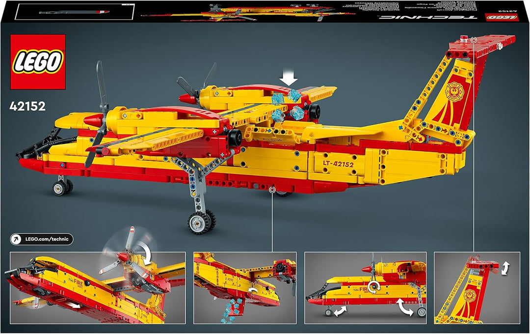 LEGO 42152 Technic Löschflugzeug Feuerwehr-Flugzeug-Spielzeug als Geschenk-Idee für Kinder ab 10 Jah