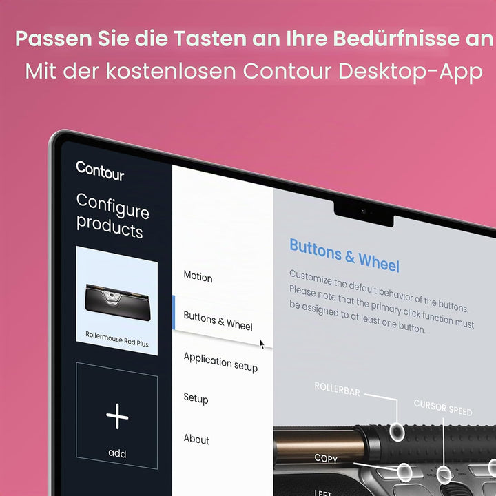 Contour RollerMouse Red Ergonomische Maus erweiterter Handgelenkstütze Memory Schaum, Ideal für RSI