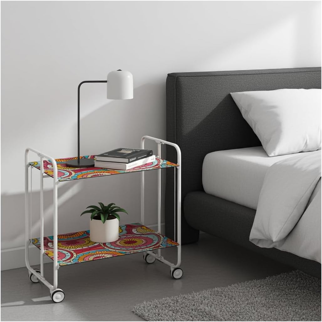 DON HIERRO - Servierwagen weiss, klappbar, 2 Böden. Rollwagen BAUHAUS-29 one size Weiss, one size We