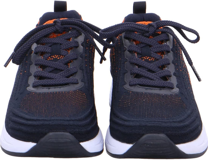 ARA Herren Chicago Low-cut Sneaker 41 EU Blau Orange, 41 EU Blau Orange