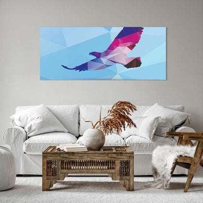 Wandbilder Dekoration Wohnzimmer Eagle Illustration modern Grafik Panorama Bilder auf Leinwand 120x5