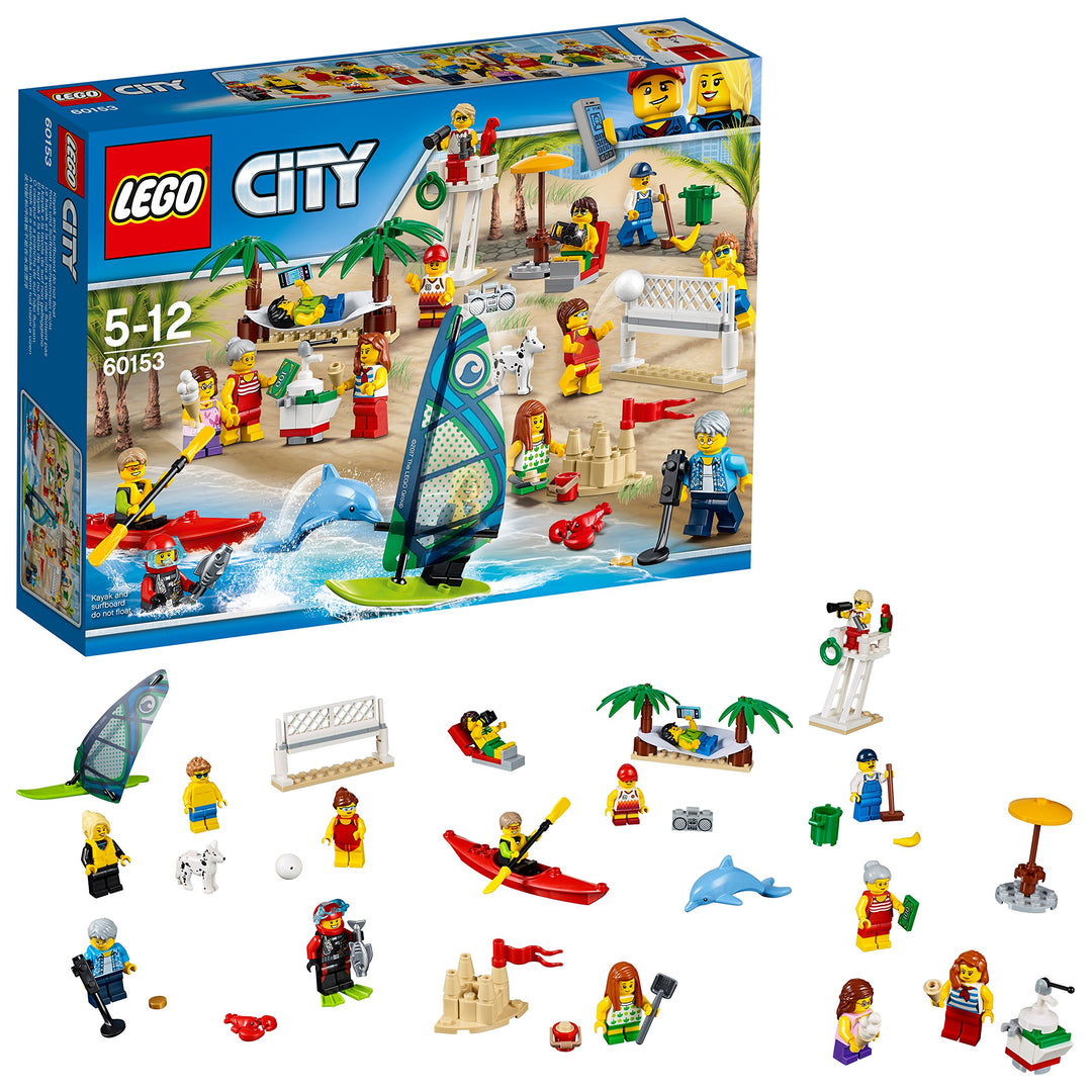 LEGO City 60153 - "Stadtbewohner – EIN Tag am Strand Konstruktionsspiel, bunt