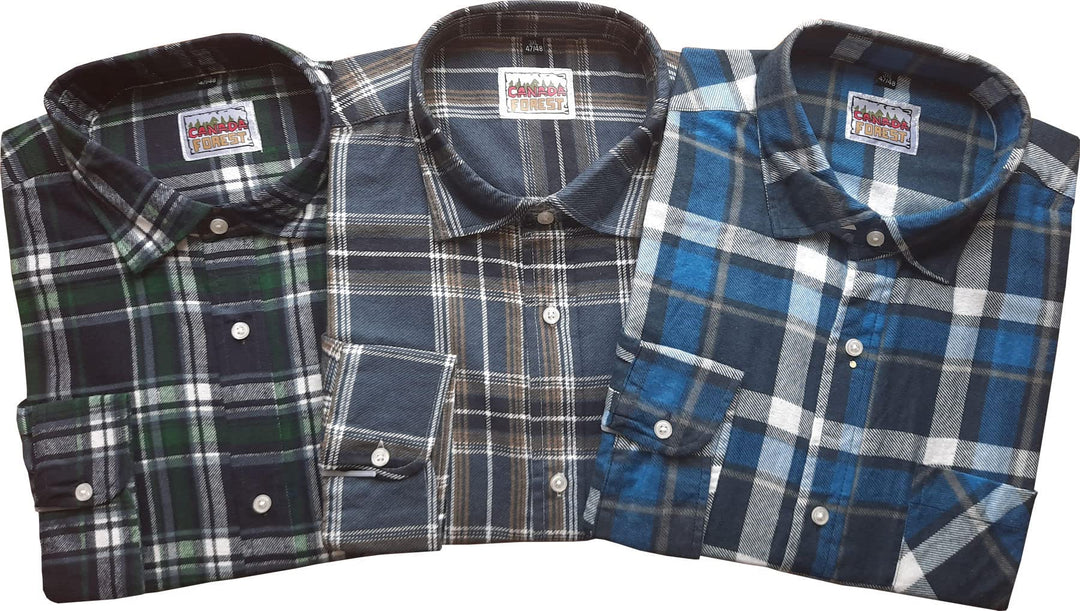 Canada Forest Herren 3 Holzfäller Arbeitshemden 70008-6, XL 43/44
