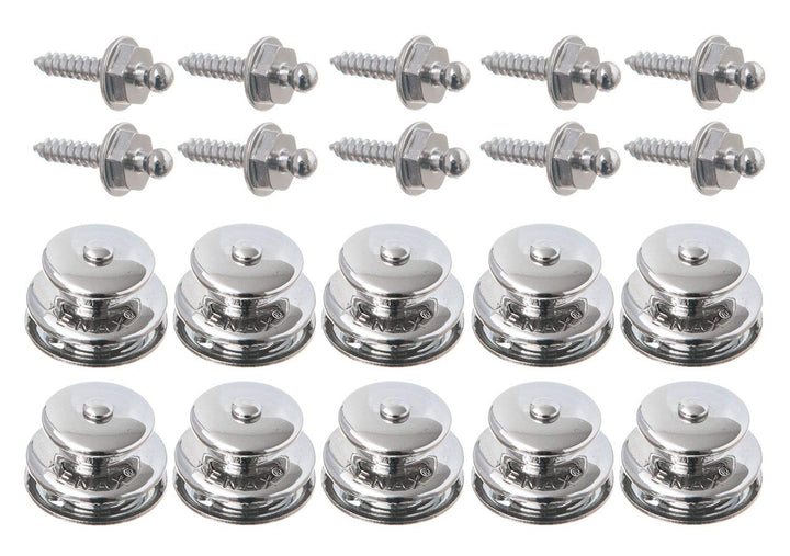 10 Stück TENAX Oberteil + 10 TENAX Blechschrauben 4,2 x 16mm silber_10, silber_10