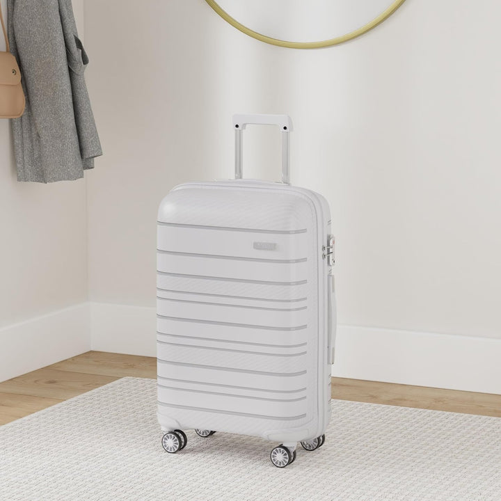 Kono Zwillingsrollen Reisekoffer TSA-Schloss 65cm Trolley Koffer Polypropylen Hartschale Rollkoffer 