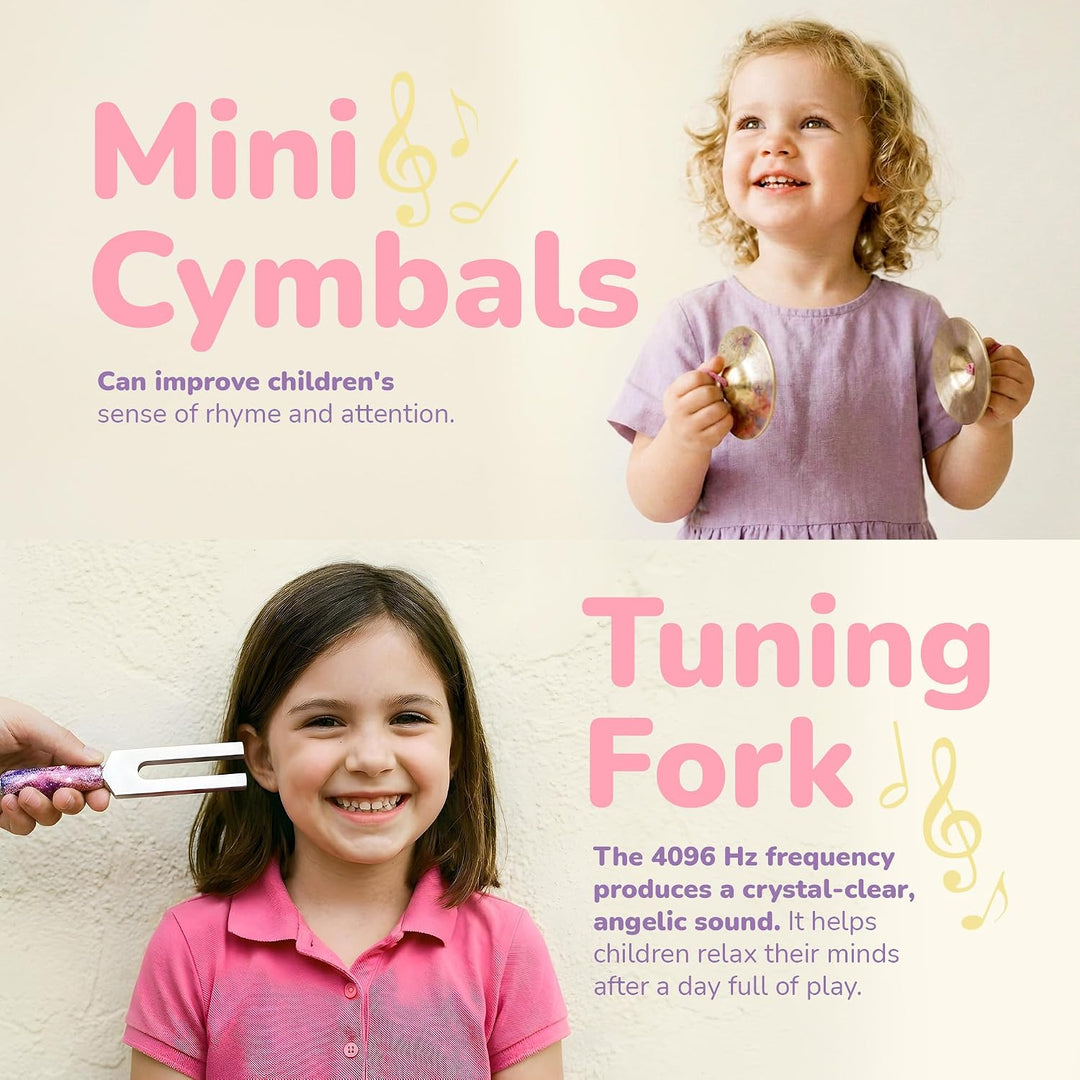 Instrumente Kinder Set Kalimba, Regenstab &amp; Regen – Fördert Kreativität, Feinmotorik Und Musikalisch