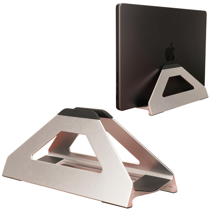 Vertikaler Laptop-Ständer, MacBook Halter mit werkzeugloser Weitenverstellung, Hochwertiger Aluminiu