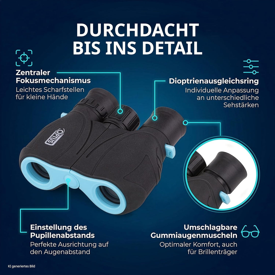 Optus Kinderfernglas 8x21 ab 6 Jahren mit Dioptrienausgleich