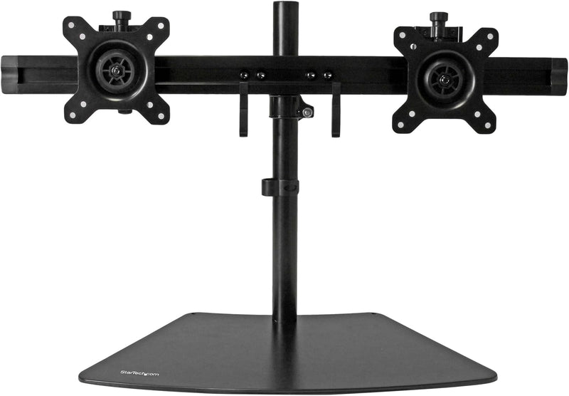 StarTech.com Dual-Monitorhalter - Monitor Halterung für zwei Displays Ständer Schwarz, Ständer Schwa