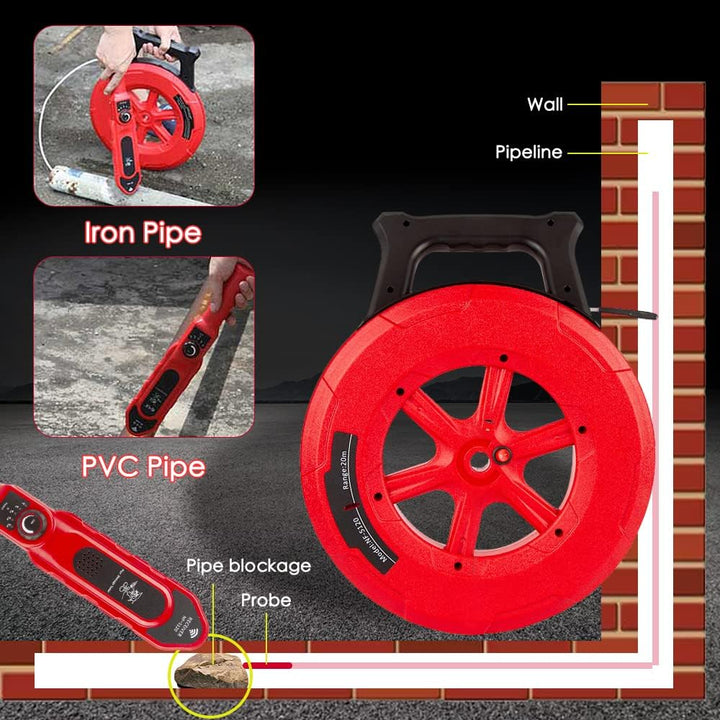 Pipe Blockage Detector, Water Pipe Locator Underground Diagnostic-Tool Wall Scanner Pipeline Blockin