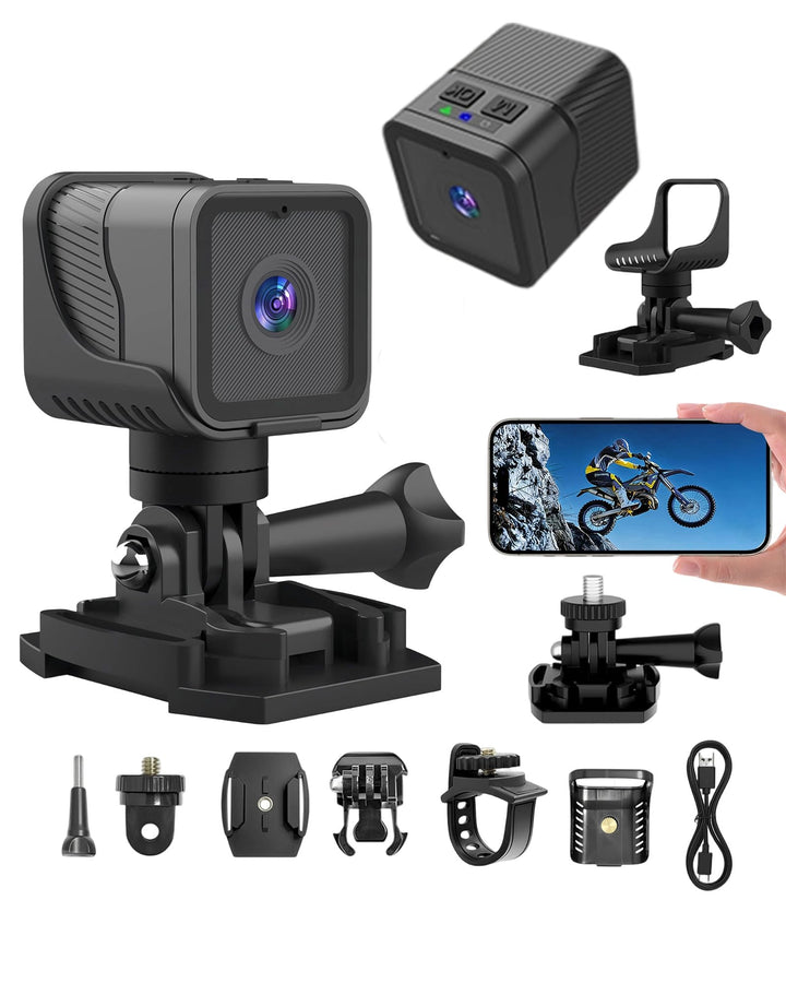 Helmkamera Fahrrad, WiFi 1080P HD&amp;120° Weitwinkel Action Cam | Fahrrad Kamera für Outdoor, Wasserdic