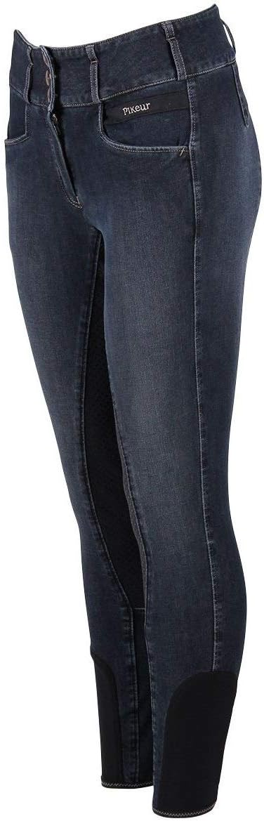 Pikeur Damen Candela Jeans Reithose Denim Spot 38 Blau, 38 Blau