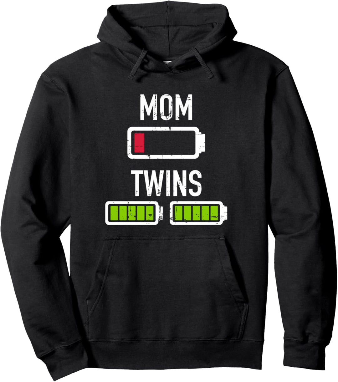 Zwillinge Mama Batterie Pullover Hoodie