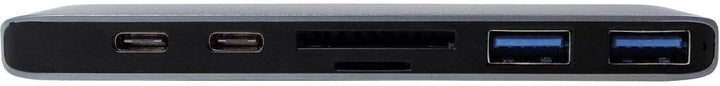 LogiLink 7-in-1 Multifunktions Hub (Type USB-C) mit PD (Power Delivery), Aluminium-Legierung, UA0302