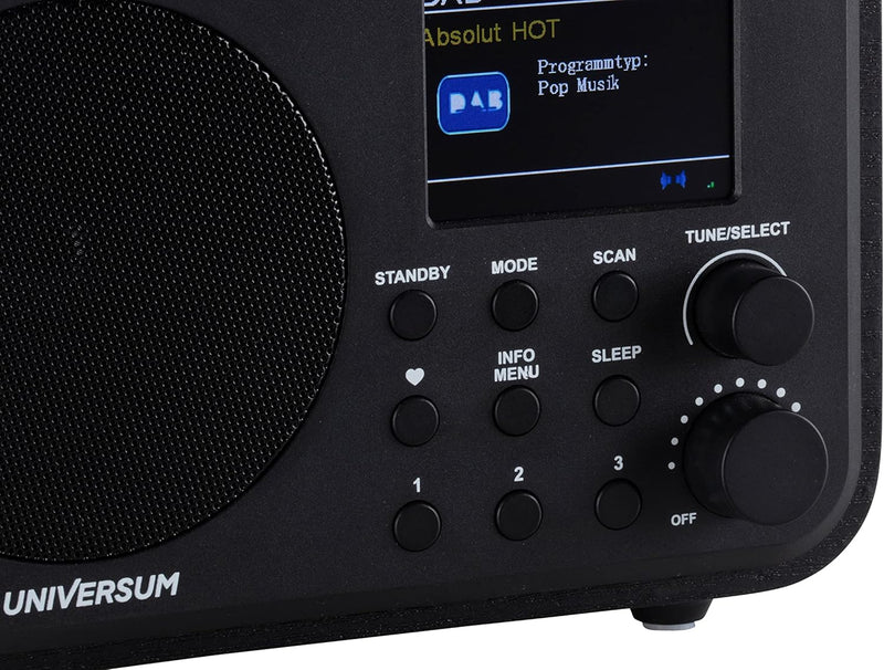 UNIVERSUM DAB Digitalradio, UKW Radio, mit Bluetooth, Kopfhörerausgang und Akku DR 300-20