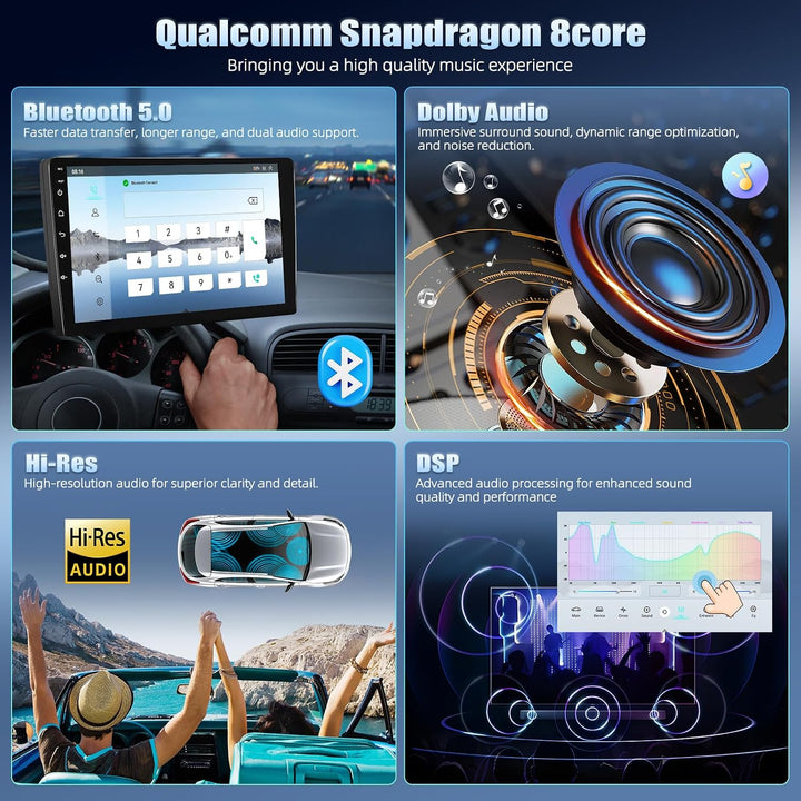 CAMECHO Android 15 Qualcomm Octa Core 4G+64G Autoradio für BMW E39/E53/M5/X5 1999-2005 mit Carplay A