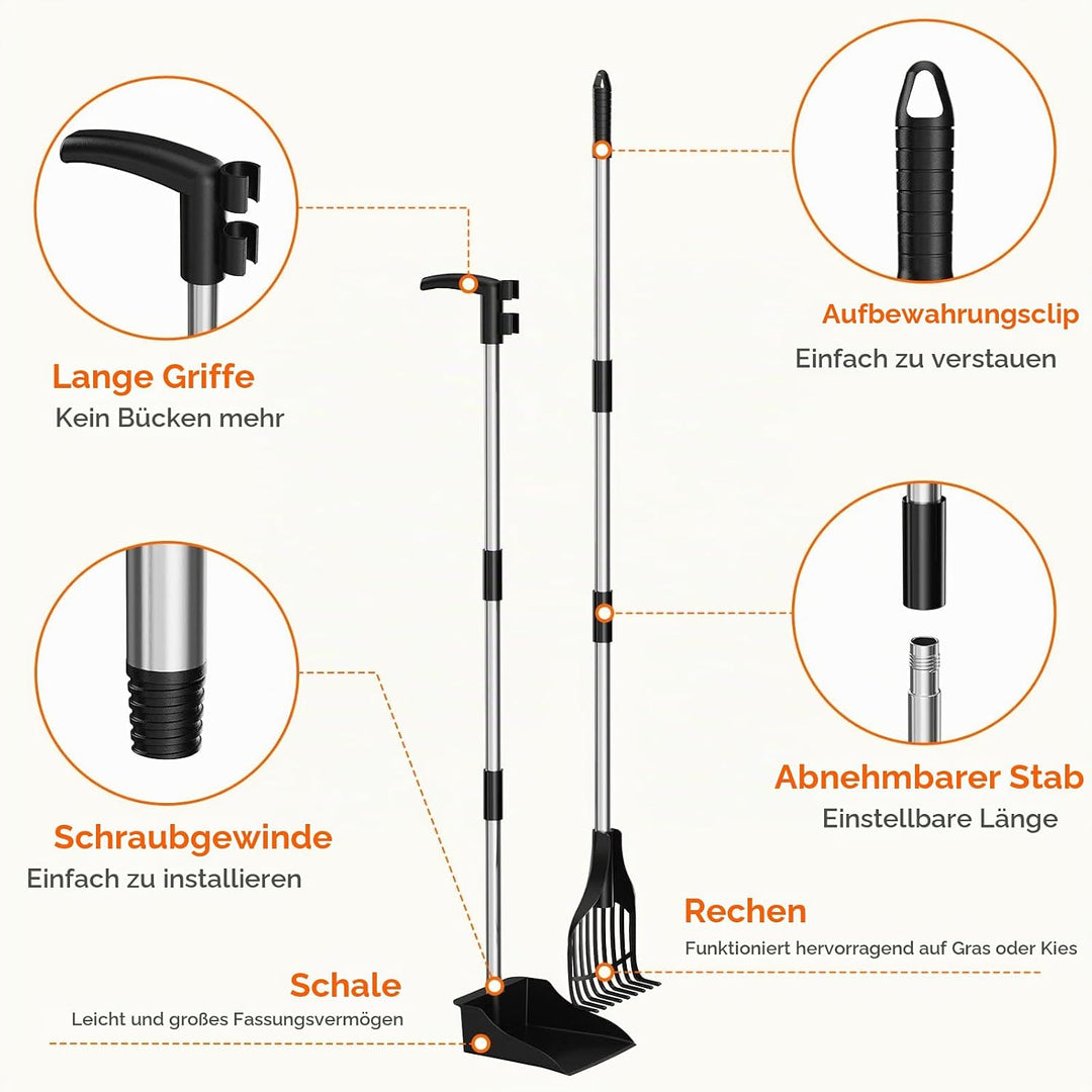 Lifewit Plastik-Hundekotschaufel für den Garten, Leichter tragbarer KOT-Schaufel für mittelgrosse/kl