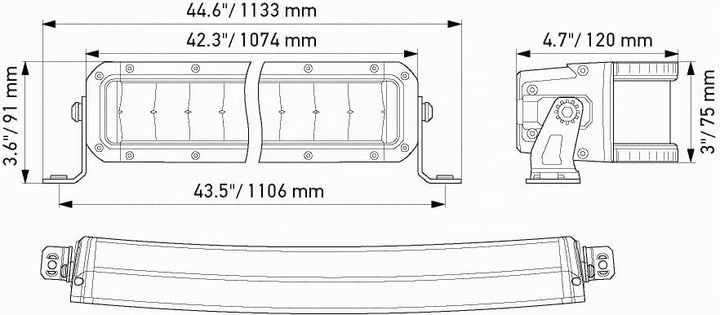 HELLA LED Scheinwerfer Black Magic Double Row Curved Lightbar 40" - ECE Zulassung - 12/24V - 9222lm