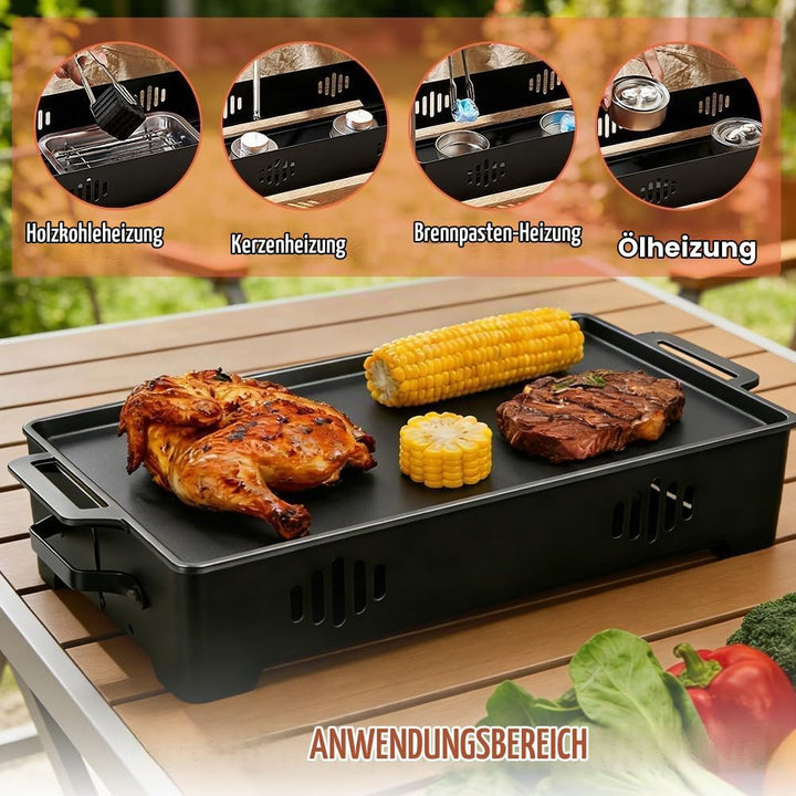 BBQ Warmhalteplatte, Fleischwarmhalter FüR Grillen, Warmhaltebehälter für Essen &amp; Grillgut, Speisenw