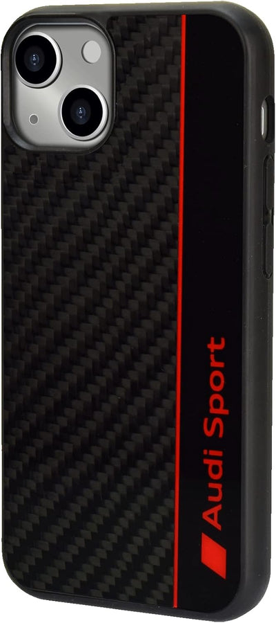 Audi Sport Handyhülle - Kompatibel mit iPhone 13 - Stossabsorbierende Hülle mit Carbon - mit präzise