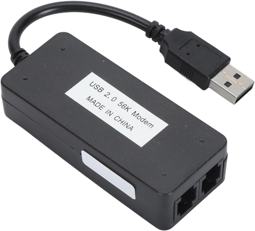 USB 56K Externes Einwahl Fax Datenmodem, Datenfax Spracheinwahl USB Faxmodem, Duale RJ11 Anschlüsse