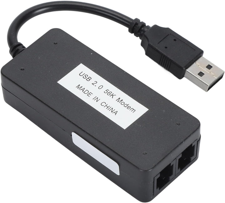 USB 56K Externes Einwahl Fax Datenmodem, Datenfax Spracheinwahl USB Faxmodem, Duale RJ11 Anschlüsse