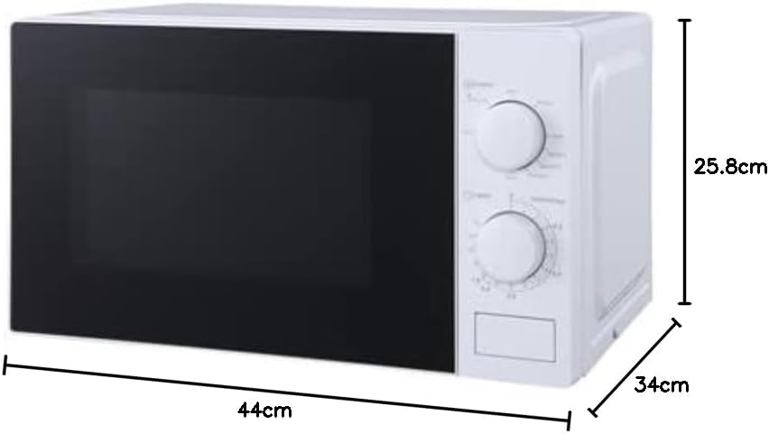 aro Mikrowelle MW10720, Stahl-SPCC, 43.9 x 33.4 x 25.8 cm, 20 L, 700 W, 5 Programme, Timerfunktion,