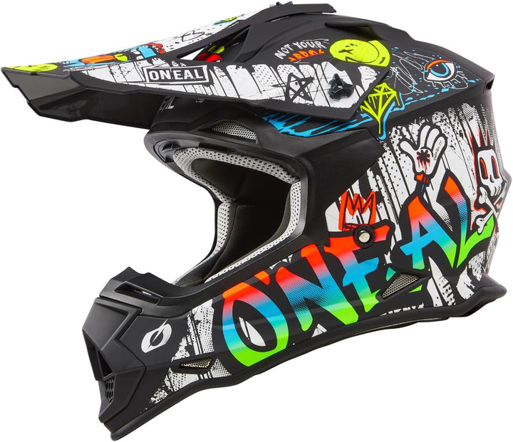 O'NEAL Unisex – Erwachsene Rancid Helm S Schwarz Weiss, S Schwarz Weiss