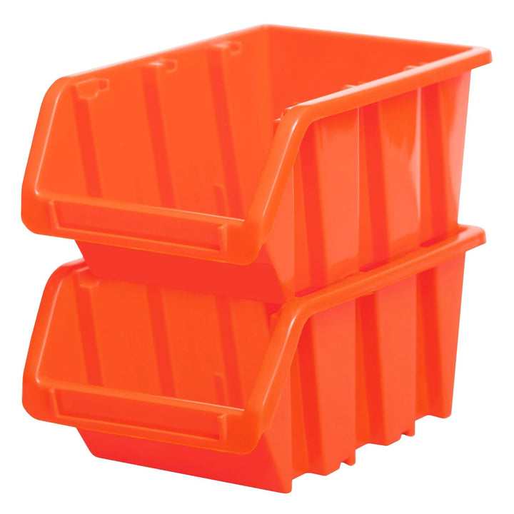 Wandregal, mit 94 Elementen, 90 Sichtboxen, Orange