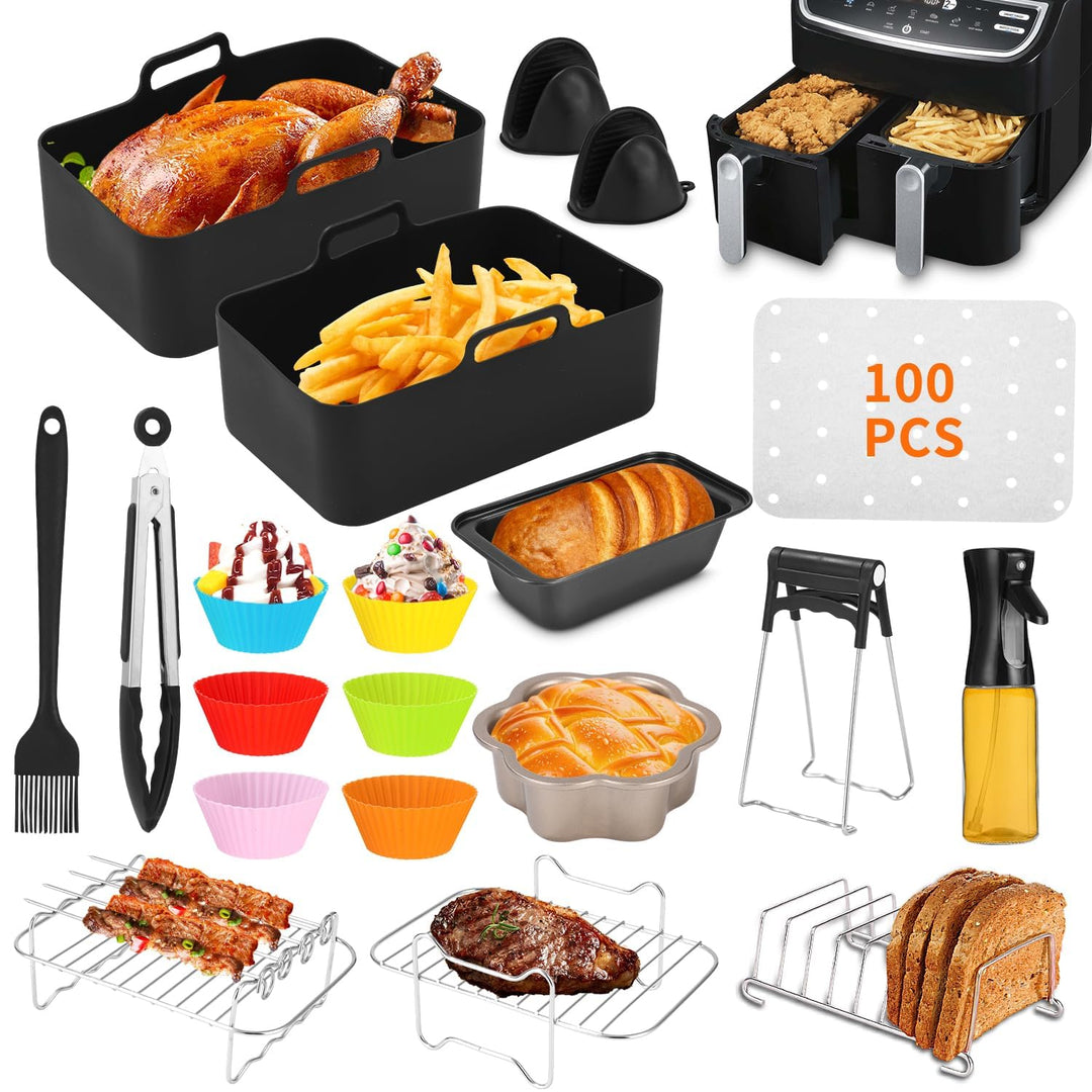26 Stück Heissluftfritteuse Zubehör Set, Ninja AF400EU AF400EUCP AF451EU AF451EUCP AF500EU AF500EUCP