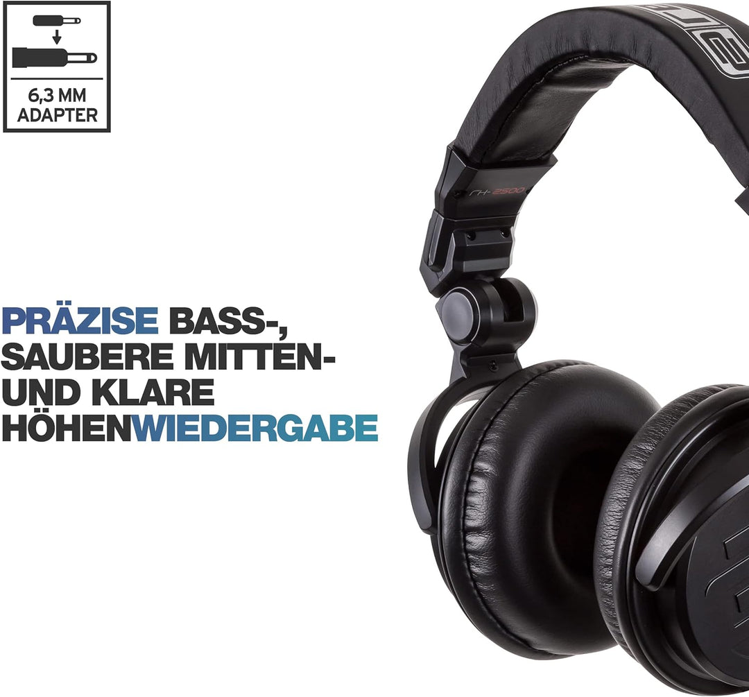 Reloop RH-2500 - Professioneller DJ-Kopfhörer in Dreh- und Klappbauweise, hervorragende Klangqualitä