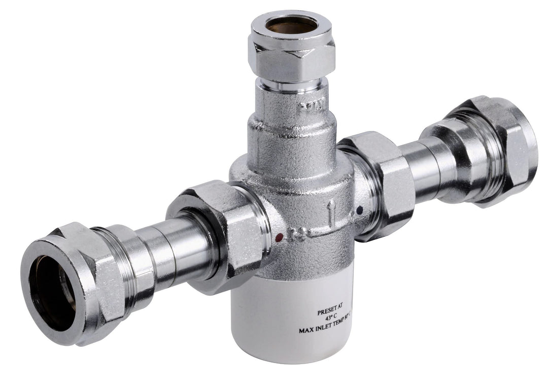 Bristan MT503CP TMV3 Thermostat-Mischventil für Waschbecken, mit 15 mm Einlassanschlüssen, Chrome, S